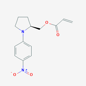 molecular formula C14H16N2O4 B115041 [(2S)-1-(4-Nitrophenyl)pyrrolidin-2-yl]methyl prop-2-enoate CAS No. 152100-45-3