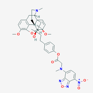 molecular formula C40H43N5O9 B115042 7alpha-((1R)-1-Hydroxy-1-methyl-3-(4-hydroxyphenyl)-propyl)-6,14-endo-ethanotetrahydrothebaine nbd-sarcosinate CAS No. 140164-88-1
