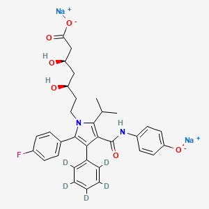 disodium;(3R,5R)-7-[2-(4-fluorophenyl)-4-[(4-oxidophenyl)carbamoyl]-3-(2,3,4,5,6-pentadeuteriophenyl)-5-propan-2-ylpyrrol-1-yl]-3,5-dihydroxyheptanoate