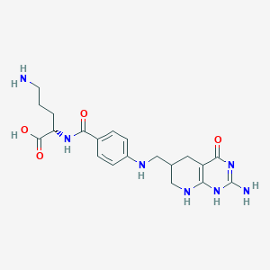 molecular formula C20H27N7O4 B115047 Dthp-ornithine CAS No. 141397-59-3