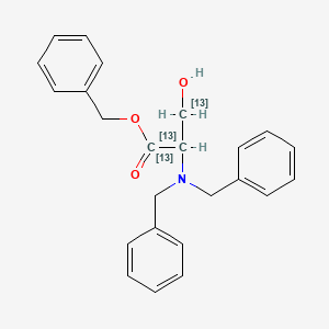 benzyl 2-(dibenzylamino)-3-hydroxy(1,2,3-13C3)propanoate