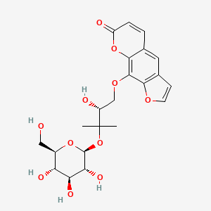 molecular formula C22H26O11 B1150486 Heraclenol 3'-O-beta-D-glucopyranoside CAS No. 32207-10-6
