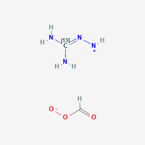 molecular formula C¹³CH₈N₄O₃ B1150489 CID 57369229 