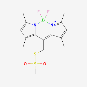 molecular formula C₁₅H₁₉BF₂N₂O₂S₂ B1150565 2,2-Difluoro-4,6,10,12-tetramethyl-8-(methylsulfonylsulfanylmethyl)-3-aza-1-azonia-2-boranuidatricyclo[7.3.0.03,7]dodeca-1(12),4,6,8,10-pentaene 