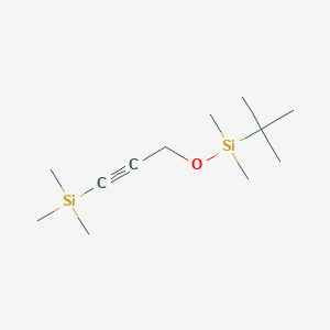 molecular formula C12H26OSi2 B115057 Silane, [3-[[(1,1-dimethylethyl)dimethylsilyl]oxy]-1-propynyl]trimethyl- CAS No. 83578-59-0