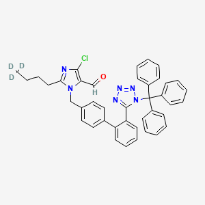 molecular formula C₄₁H₃₂D₃ClN₆O B1150573 5-Chloro-2-(4,4,4-trideuteriobutyl)-3-[[4-[2-(1-trityltetrazol-5-yl)phenyl]phenyl]methyl]imidazole-4-carbaldehyde 