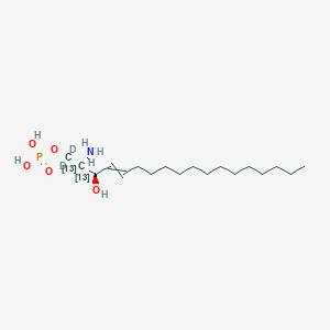 molecular formula C₁₆¹³C₂H₃₆D₂NO₅P B1150593 [(2S,3R)-2-amino-1,1-dideuterio-3-hydroxy(1,2-13C2)octadec-4-enyl] dihydrogen phosphate 