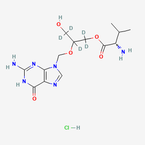 molecular formula C₁₄H₁₈D₅ClN₆O₅ B1150598 [2-[(2-amino-6-oxo-1H-purin-9-yl)methoxy]-1,1,2,3,3-pentadeuterio-3-hydroxypropyl] (2S)-2-amino-3-methylbutanoate;hydrochloride 