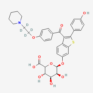 (3S,4S,5S,6S)-3,4,5-trihydroxy-6-[[2-(4-hydroxyphenyl)-3-[4-(1,1,2,2-tetradeuterio-2-piperidin-1-ylethoxy)benzoyl]-1-benzothiophen-6-yl]oxy]oxane-2-carboxylic acid