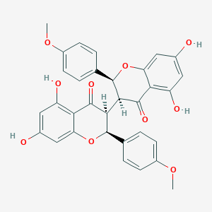 (2S,3S)-3-[(2S,3S)-5,7-Dihydroxy-2-(4-methoxyphenyl)-4-oxo-2,3-dihydrochromen-3-yl]-5,7-dihydroxy-2-(4-methoxyphenyl)-2,3-dihydrochromen-4-one