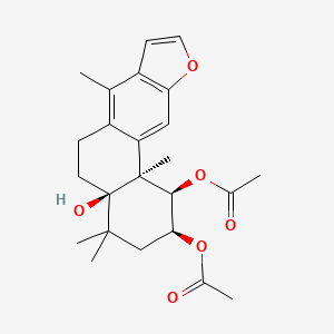 molecular formula C24H30O6 B1150624 2-Acetoxy-3-deacetoxycaesaldekarin E CAS No. 18326-06-2