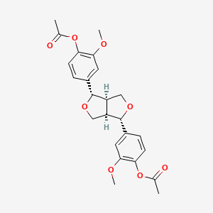 molecular formula C24H26O8 B1150634 (+)-Pinoresinol diacetate 