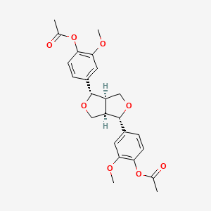 molecular formula C24H26O8 B1150634 (+)-松脂酚二乙酸酯 CAS No. 32971-25-8