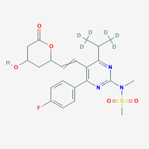 molecular formula C₂₂H₂₀D₆FN₃O₅S B1150690 N-[4-(4-fluorophenyl)-6-(1,1,1,3,3,3-hexadeuteriopropan-2-yl)-5-[2-(4-hydroxy-6-oxooxan-2-yl)ethenyl]pyrimidin-2-yl]-N-methylmethanesulfonamide 
