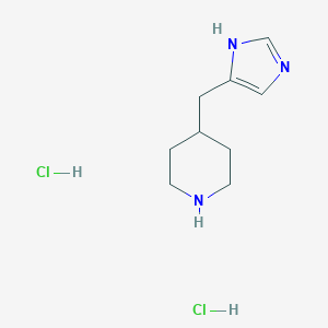 molecular formula C9H17Cl2N3 B115072 4-(1h-Imidazol-4-ylmethyl)piperidine 2hcl CAS No. 151070-82-5