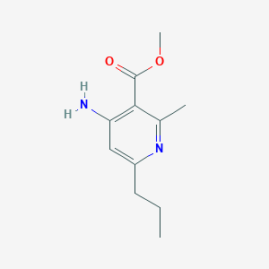 molecular formula C11H16N2O2 B115076 Methyl 4-amino-2-methyl-6-propylpyridine-3-carboxylate CAS No. 144291-46-3
