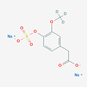 molecular formula C₉H₅D₃Na₂O₇S B1150760 Disodium;2-[4-sulfonatooxy-3-(trideuteriomethoxy)phenyl]acetate 
