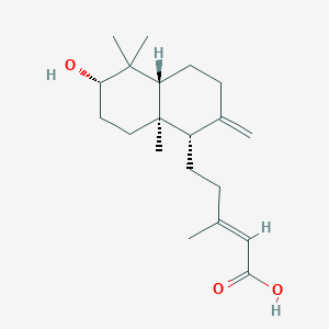 molecular formula C20H32O3 B1150808 5-[(1S,4aR,6S,8aR)-6-hydroxy-5,5,8a-trimethyl-2-methylidene-3,4,4a,6,7,8-hexahydro-1H-naphthalen-1-yl]-3-methylpent-2-enoic acid CAS No. 63399-38-2