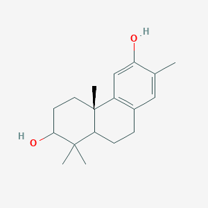 molecular formula C18H26O2 B1150877 (4aS)-1,1,4a,7-tetramethyl-2,3,4,9,10,10a-hexahydrophenanthrene-2,6-diol CAS No. 769140-74-1