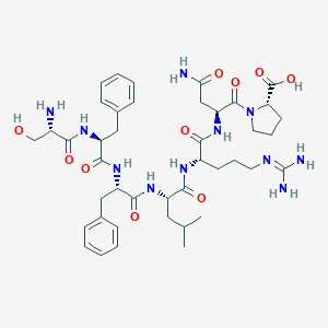 molecular formula C42H61N11O10 B115088 Seryl-phenylalanyl-phenylalanyl-leucyl-arginyl-asparaginyl-proline CAS No. 140436-66-4