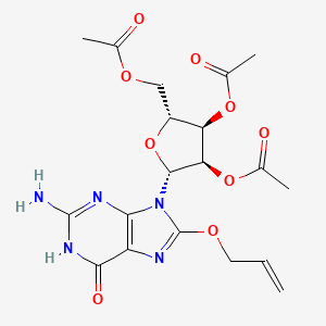 molecular formula C₁₉H₂₃N₅O₉ B1150882 Tri-O-acetyl-8-(allyloxy)guanosine 