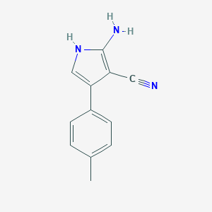 molecular formula C12H11N3 B115089 2-Amino-4-(p-tolyl)-1H-pyrrole-3-carbonitrile CAS No. 120450-05-7