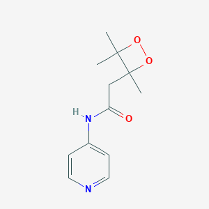 molecular formula C12H16N2O3 B011509 N-pyridin-4-yl-2-(3,4,4-trimethyldioxetan-3-yl)acetamide CAS No. 110933-25-0