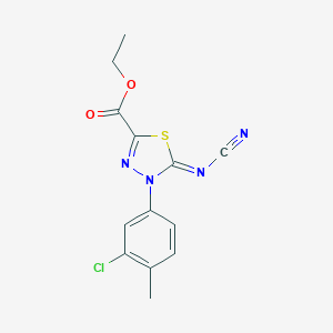 Ethyl 4-(3-chloro-4-methylphenyl)-5-cyanoimino-1,3,4-thiadiazole-2-carboxylate