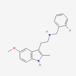 molecular formula C19H21FN2O B11509311 (2-Fluoro-benzyl)-[2-(5-methoxy-2-methyl-1H-indol-3-yl)-ethyl]-amine 