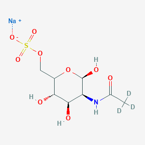 molecular formula C₈H₁₁D₃NNaO₉S B1150968 sodium;[(3S,4R,5S,6R)-3,4,6-trihydroxy-5-[(2,2,2-trideuterioacetyl)amino]oxan-2-yl]methyl sulfate 