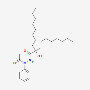 molecular formula C26H44N2O3 B11509931 N'-acetyl-2-hydroxy-2-octyl-N'-phenyldecanehydrazide 