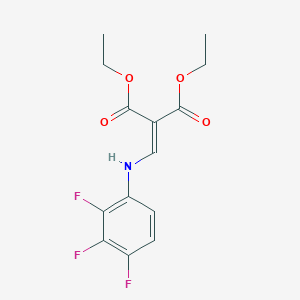 molecular formula C14H14F3NO4 B011510 Diethyl {[(2,3,4-trifluorophenyl)amino]methylene}malonate CAS No. 100501-60-8