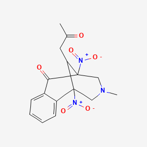 molecular formula C16H17N3O6 B11510146 3-methyl-1,5-dinitro-11-(2-oxopropyl)-2,3,4,5-tetrahydro-1,5-methano-3-benzazocin-6(1H)-one 