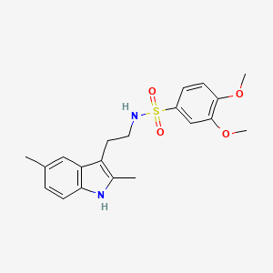 molecular formula C20H24N2O4S B11510452 N-[2-(2,5-dimethyl-1H-indol-3-yl)ethyl]-3,4-dimethoxybenzenesulfonamide 