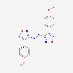 molecular formula C18H14N6O4 B11510590 3,3'-(E)-diazene-1,2-diylbis[4-(4-methoxyphenyl)-1,2,5-oxadiazole] 