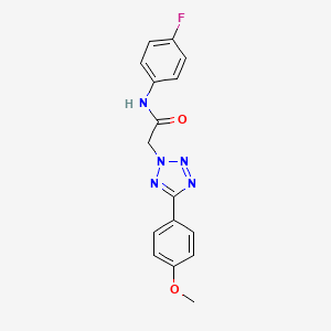 molecular formula C16H14FN5O2 B11510655 Acetamide, N-(4-fluorophenyl)-2-[5-(4-methoxyphenyl)tetrazol-2-yl]- 