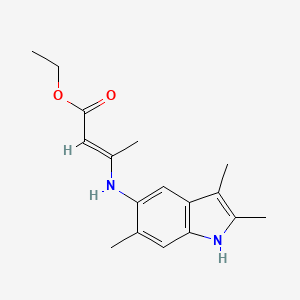 molecular formula C17H22N2O2 B11510730 ethyl (2E)-3-[(2,3,6-trimethyl-1H-indol-5-yl)amino]but-2-enoate 