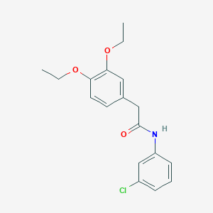 molecular formula C18H20ClNO3 B11511077 N-(3-chlorophenyl)-2-(3,4-diethoxyphenyl)acetamide 