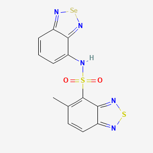 molecular formula C13H9N5O2S2Se B11511195 N-(2,1,3-benzoselenadiazol-4-yl)-5-methyl-2,1,3-benzothiadiazole-4-sulfonamide 