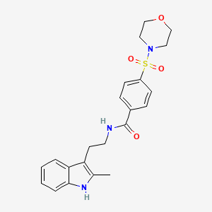 molecular formula C22H25N3O4S B11511203 N-[2-(2-methyl-1H-indol-3-yl)ethyl]-4-(morpholin-4-ylsulfonyl)benzamide 