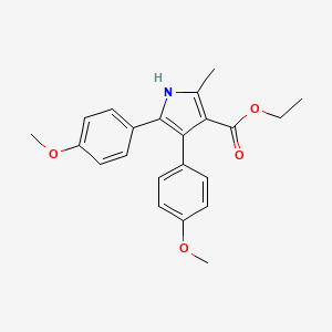 molecular formula C22H23NO4 B11511316 ethyl 4,5-bis(4-methoxyphenyl)-2-methyl-1H-pyrrole-3-carboxylate 