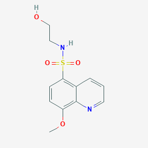 molecular formula C12H14N2O4S B11511428 N-(2-hydroxyethyl)-8-methoxyquinoline-5-sulfonamide 
