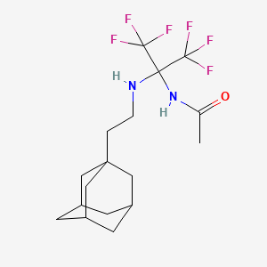 molecular formula C17H24F6N2O B11511448 N-[1-(2-Adamantan-1-yl-ethylamino)-2,2,2-trifluoro-1-trifluoromethyl-ethyl]-acetamide 