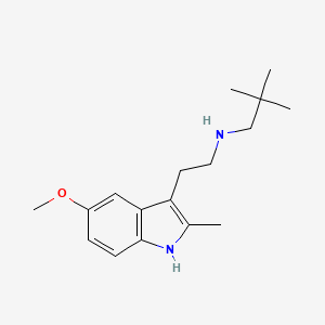 molecular formula C17H26N2O B11511544 N-[2-(5-methoxy-2-methyl-1H-indol-3-yl)ethyl]-2,2-dimethylpropan-1-amine 