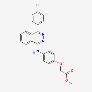 molecular formula C23H18ClN3O3 B11511917 Methyl (4-{[4-(4-chlorophenyl)phthalazin-1-yl]amino}phenoxy)acetate 