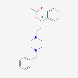 alpha-Phenyl-4-(phenylmethyl)-1-piperazinepropanol acetate (ester)