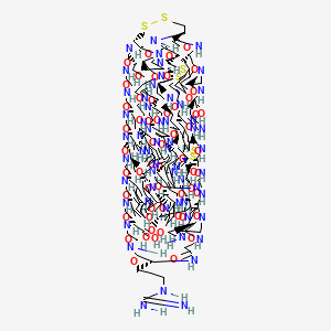 molecular formula C210H297N57O56S6 B1151263 H-Ala-Ala-Pro-Cys(1)-Phe-Cys(2)-Ser-Gly-Lys-Pro-Gly-Arg-Gly-Asp-Leu-Trp-Ile-Leu-Arg-Gly-Thr-Cys(3)-Pro-Gly-Gly-Tyr-Gly-Tyr-Thr-Ser-Asn-Cys(2)-Tyr-Lys-Trp-Pro-Asn-Ile-Cys(1)-Cys(3)-Tyr-Pro-His-OH 