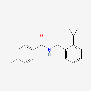 molecular formula C18H19NO B11513089 N-(2-cyclopropylbenzyl)-4-methylbenzamide 