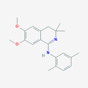 molecular formula C21H26N2O2 B11513140 N-(2,5-dimethylphenyl)-6,7-dimethoxy-3,3-dimethyl-3,4-dihydroisoquinolin-1-amine 