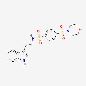 molecular formula C20H23N3O5S2 B11513159 N-[2-(1H-indol-3-yl)ethyl]-4-(morpholin-4-ylsulfonyl)benzenesulfonamide 